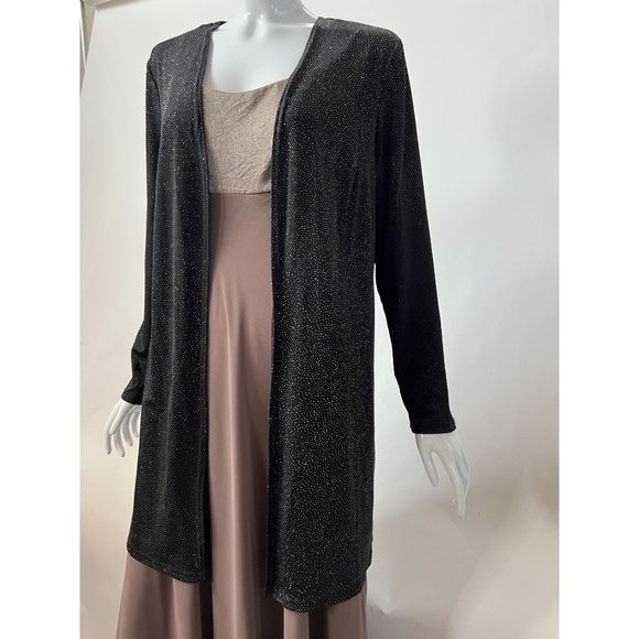 Delta Burke Metallic Thread Jacket  M Black  Metallic Polyester Made in USA - Picture 10 of 16